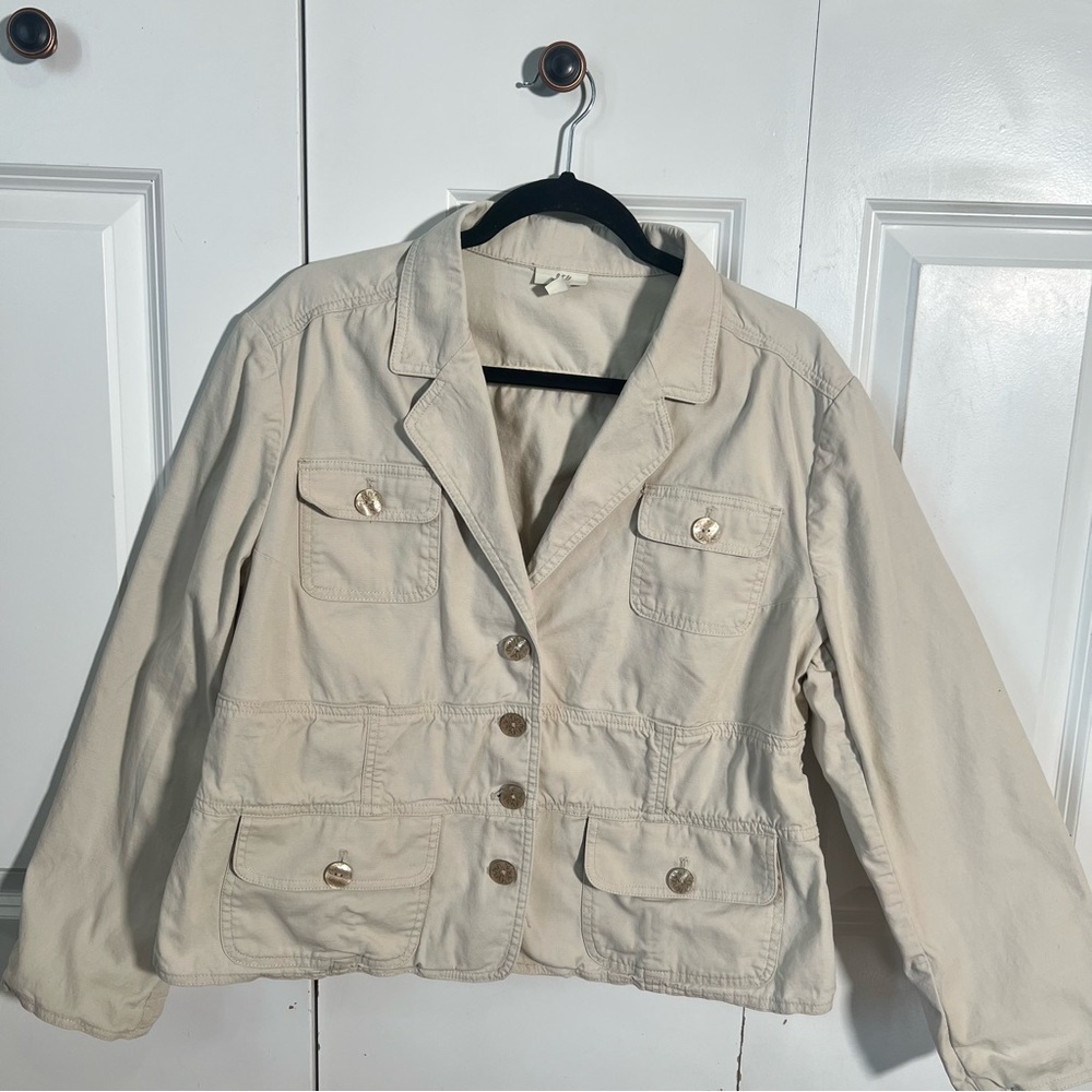 J. Jill safari jacket sz L petite